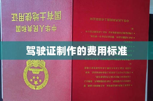 藤县驾驶证制作的费用标准