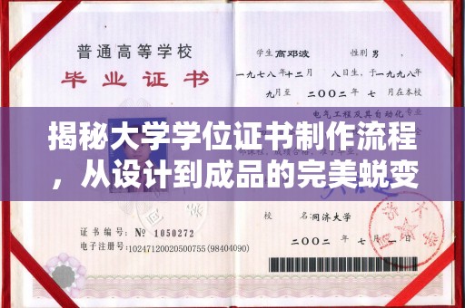 藤县揭秘大学学位证书制作流程，从设计到成品的完美蜕变
