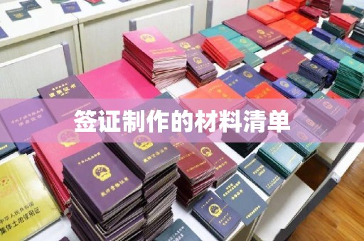 藤县签证制作的材料清单