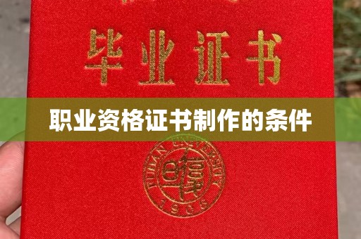 藤县职业资格证书制作的条件
